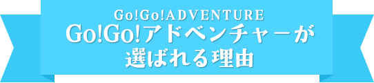 Go!Go!アドベンチャーが選ばれる理由